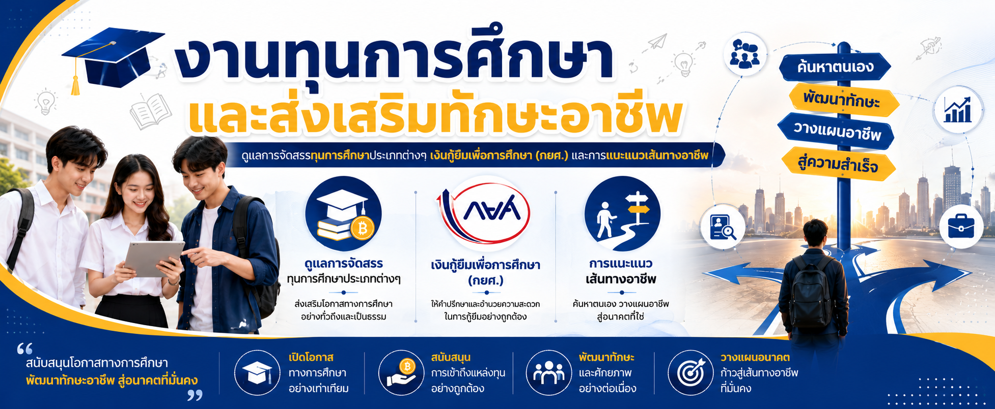 งานทุนการศึกษาและส่งเสริมทักษะอาชีพ